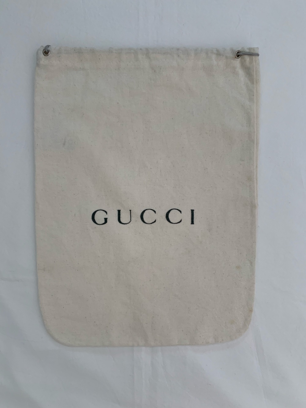 Vintage 1997 Gucci Shoes Drawstring Dust Bag - Beige  Cotton/ Flannel